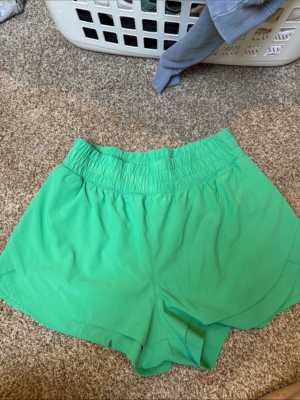 Calla Women’s Green Elastic-Waist Shorts